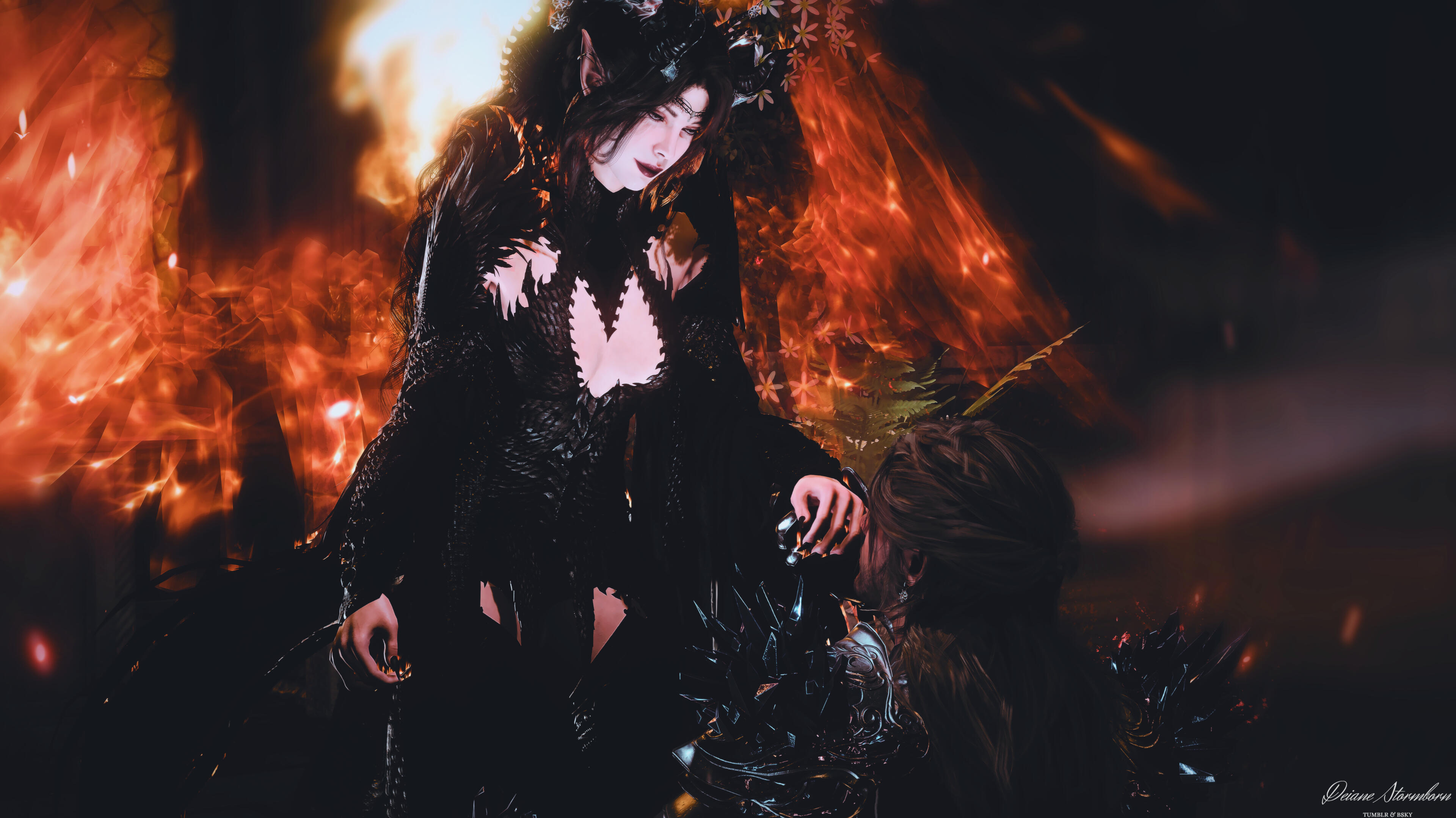 Onyx Storm Dragon & Her Bladesinger Knight | Medieval AU pt.2
