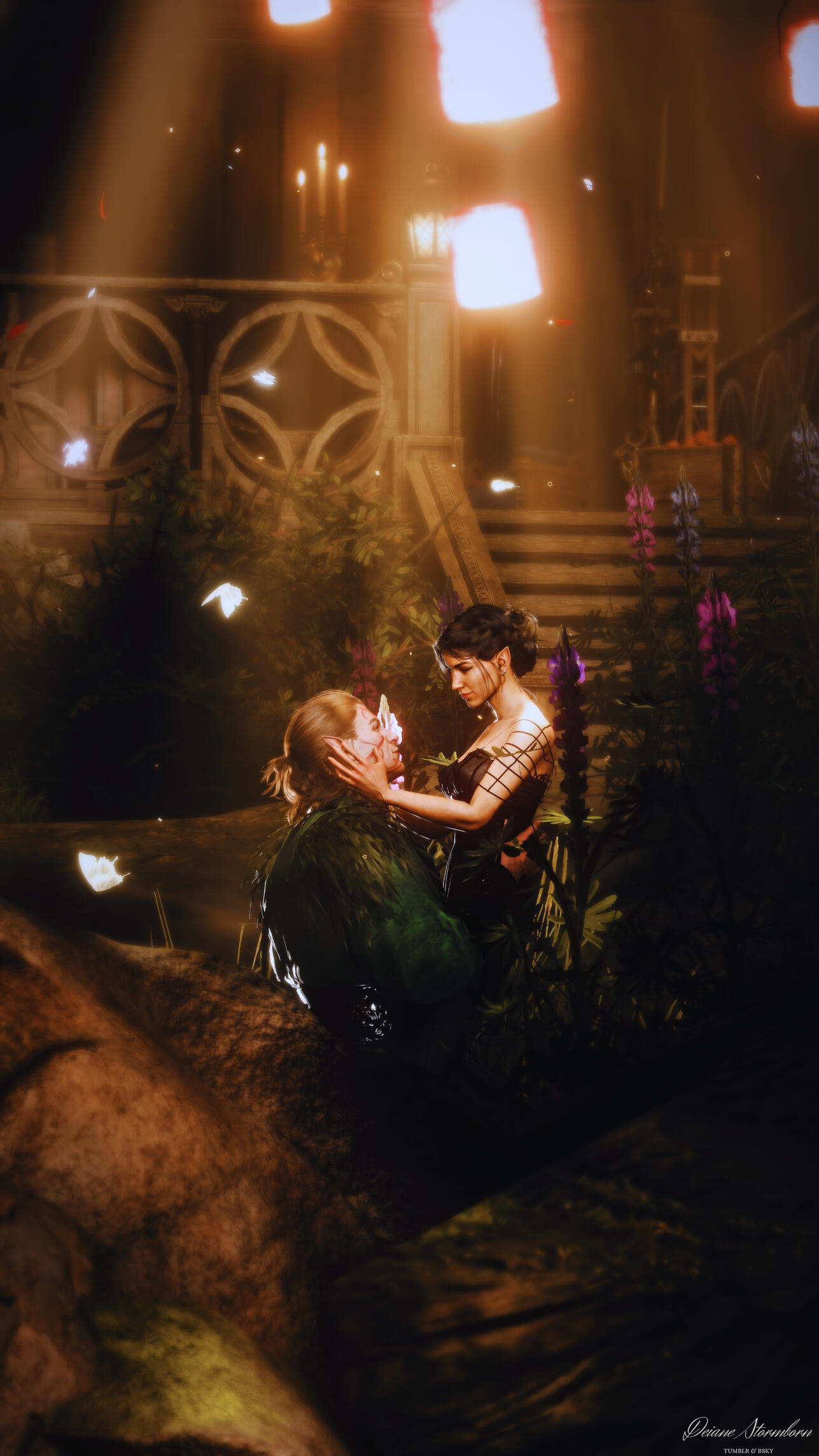 Celeste and Halsin for @optimisticgrey on Ao3 and Tumblr