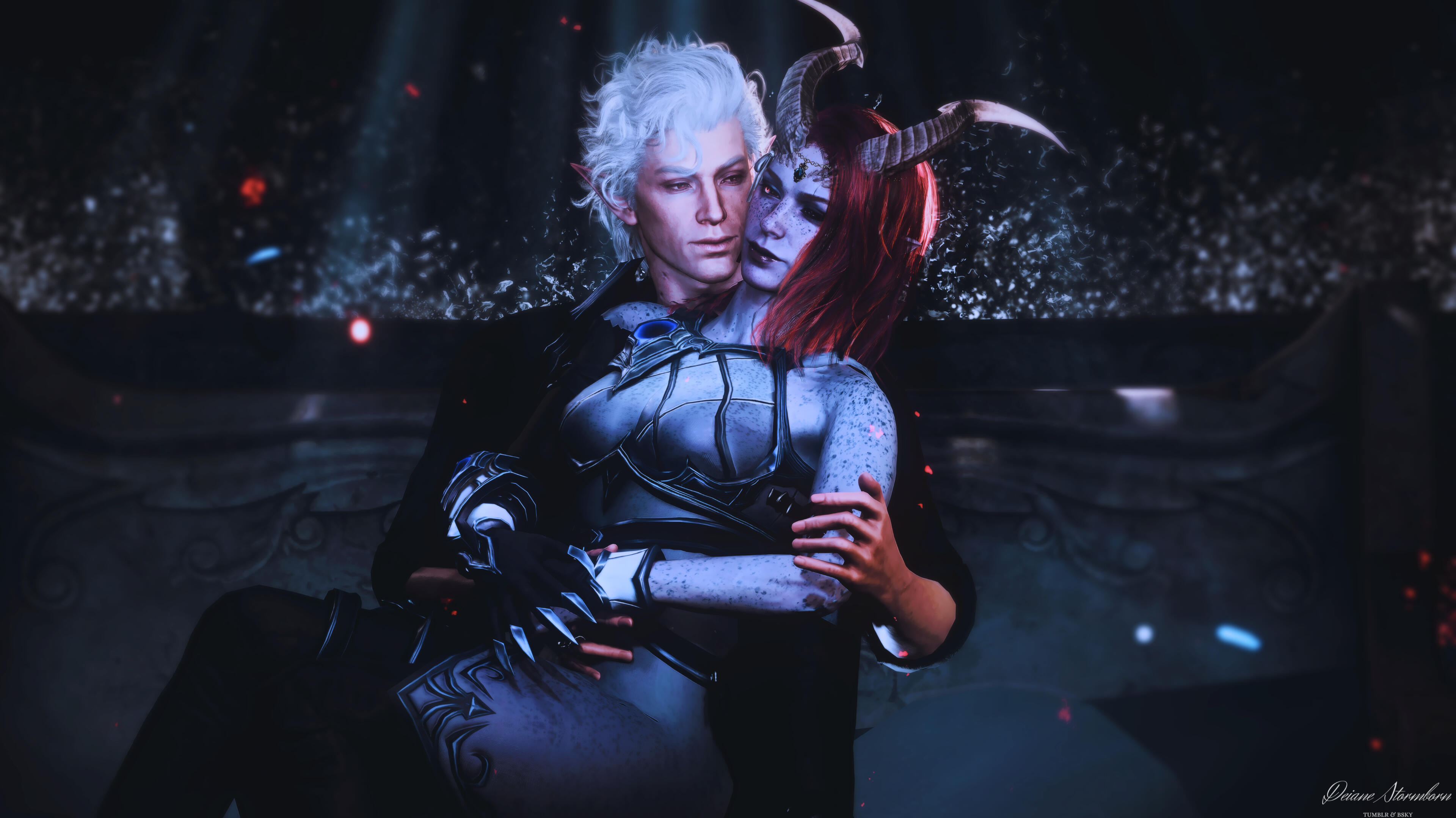 Tavania & Astarion for @Shkura on Bsky
